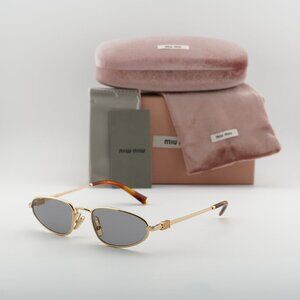 Miu Miu MUA52S 5AK40O Cat Eye Sunglasses - Gold/Grey